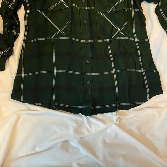 Sanctuary Green Plaid Boyfriend Shirt - Picture 10 of 11